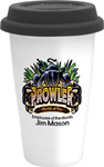 GA9982-Sublimated Double Wall Ceramic Cup w/Black Lid